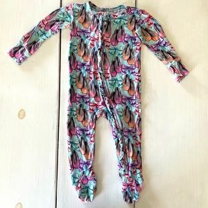 Posh Peanut IRENA ruffled footie 12-18